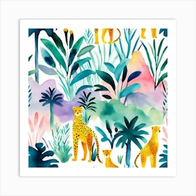 Leopards In The Jungle 09 Art Print