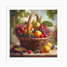 Basket Of Fruit 1 Art Print