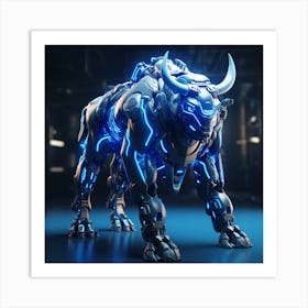 Futuristic Bull Art Print