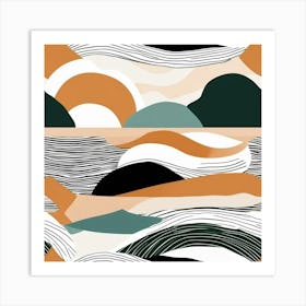 Abstract midcentury Pattern Art Print