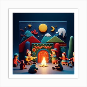 Christmas Village 4 Art Print