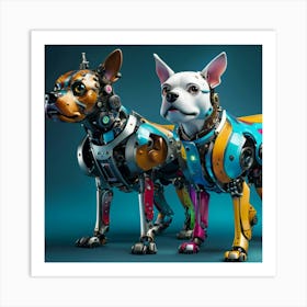 Robotic Dogs Art Print