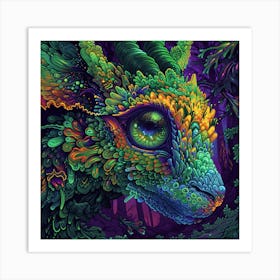 Dragon In The Forest Art Print