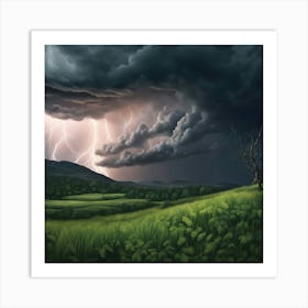 Lightning In The Sky Art Print