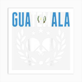 Guatemala Table Tennis Fans Jersey Guatemalan Ping Pong Fan Art Print