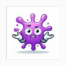 Cartoon Virus 1 Art Print