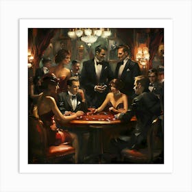 Elegance and Intrigue: A Night at the Speakeasy Art Print