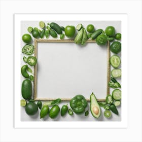 Frame Of Green Vegetables 1 Art Print