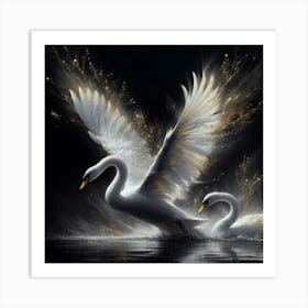 Swans 4 Art Print