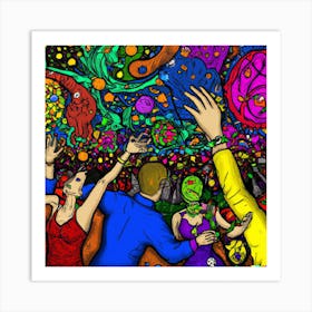 Psychedelic Party Art Print