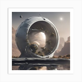 A Spacefaring Vessel With A Self Sustaining Ecosystem, Allowing Long Duration Journeys 4 Art Print