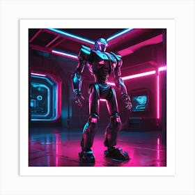 Robot In Space 4 Art Print