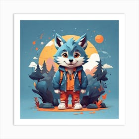 Fox In The Woods Art Print