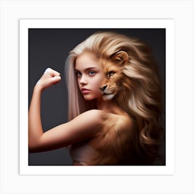 Portrait Of Feminine Transformation To Strength Art Print