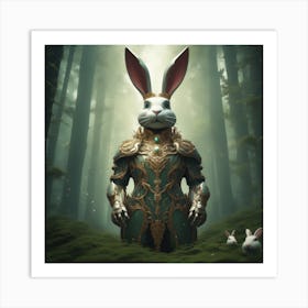 Rabbit In The Forest 33 Art Print