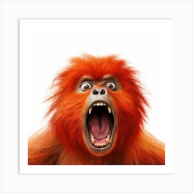 Orangutan Angry Art Print