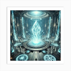 Central Cryo Crystal Nexus Art Print