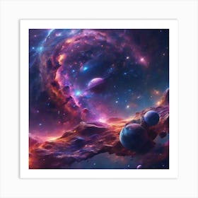 Space Wallpaper Art Print