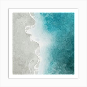 Watercolor Of A Beach 1 Art Print