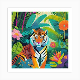 Tiger In The Jungle 15 Art Print