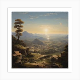 Sunset Over The Valley Art Print