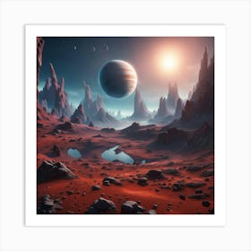 Space Landscape Art Print