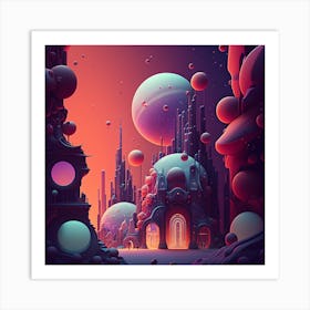 Futuristic City 3 Art Print