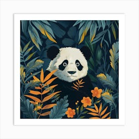 Panda Bear In The Jungle 3 Art Print