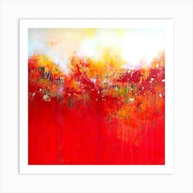 Abstract Red Painting Art Print