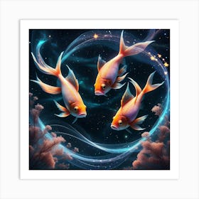 Goldfish In A Circle 1 Art Print