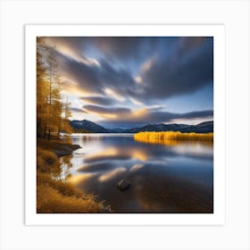 Autumn Lake 6 Art Print