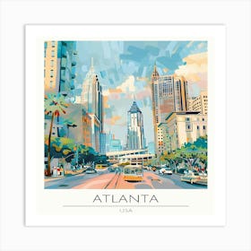 Atlanta Cityscape Art Print