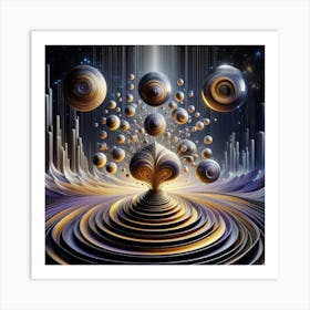 Spirals And Spheres Art Print