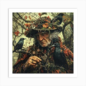 Crows Witch Wizard Art Print