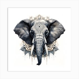 Elephant Series Artjuice By Csaba Fikker 010 1 Art Print