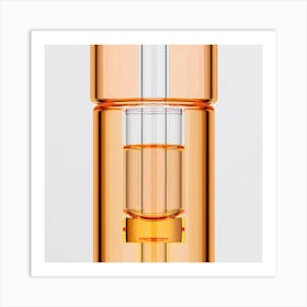 Bottle Of Orange Liquid Art Print