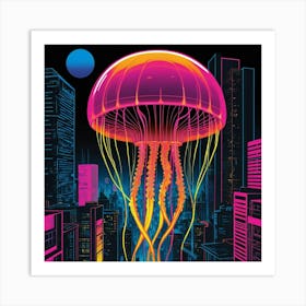 Jellyfish City 1 Art Print