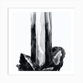 Black And White Of A Quartz Art Print