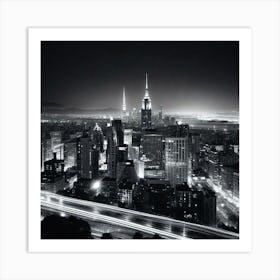 New York City At Night 5 Art Print