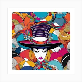 Woman In A Hat 1 Art Print