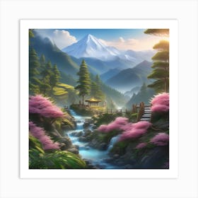 Japanese Landscape 1 Art Print