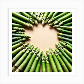 Asparagus Spears In A Circle 1 Art Print