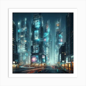 Futuristic Cityscape 2 Art Print