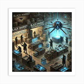 Ionosphere Black Market Tech Converted Art Print