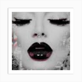 Black And White Makeup Art Print