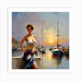 Ready for Business At The Marina Art Print