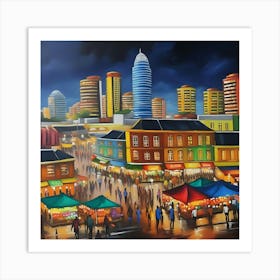 Night market Art Print