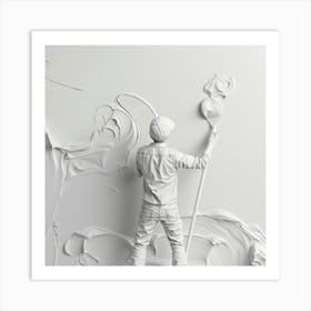 White Painter Art Print