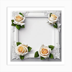 Frame With Roses 20 Art Print