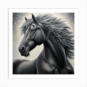 Creative Horse Beauty Illustration Nr 199 Art Print